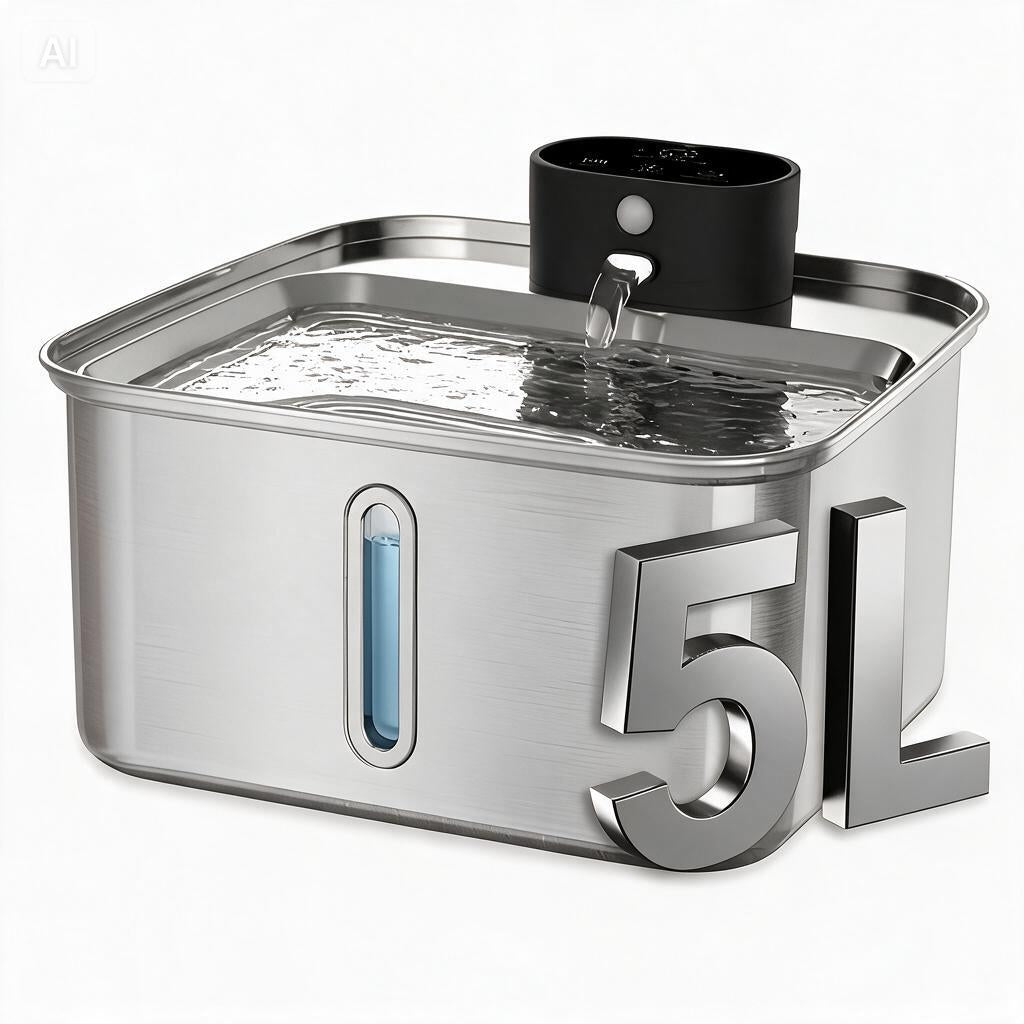 Premium trådløs vannfontene for hunder – 5 liter